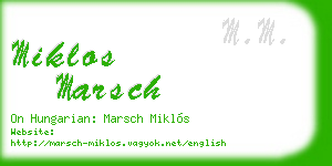 miklos marsch business card
